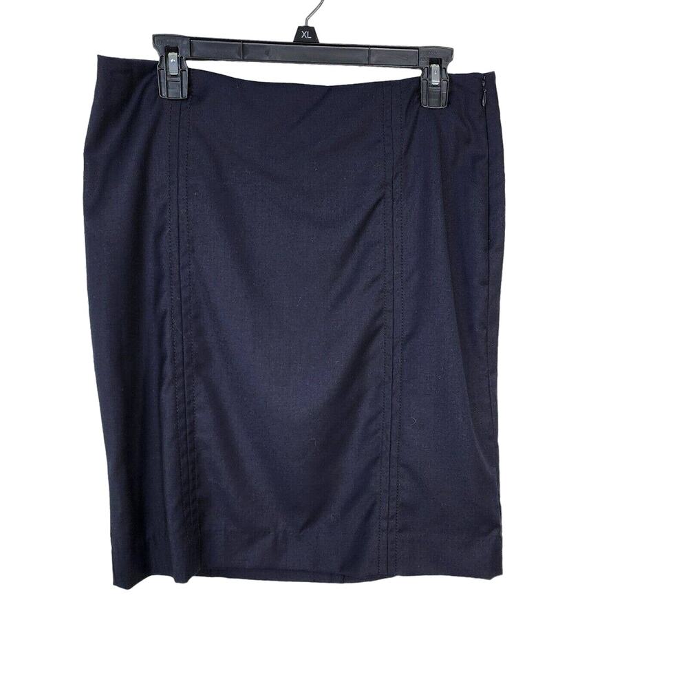 The Limited Collection Women's Pencil Skirt Size 10 Blue Knee Length Side Zip